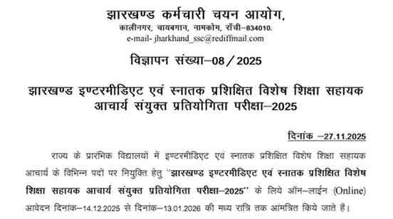 Jharkhand Special Teacher Bharti 2025